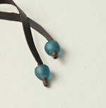 Glass Bead Leather Choker