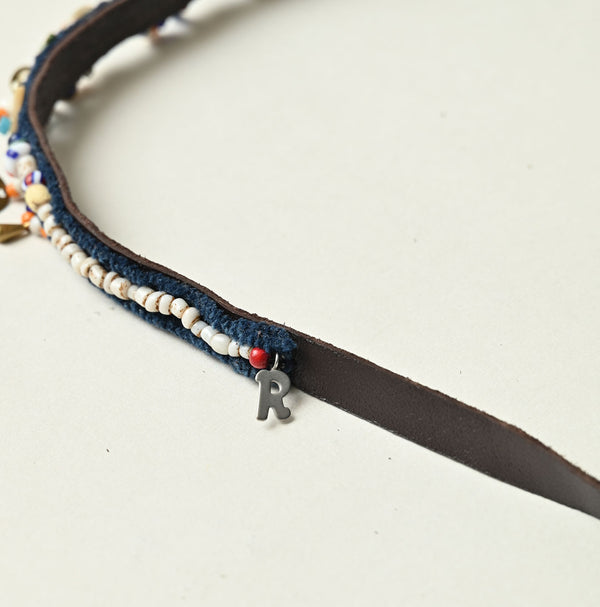 Glass Bead Leather Choker