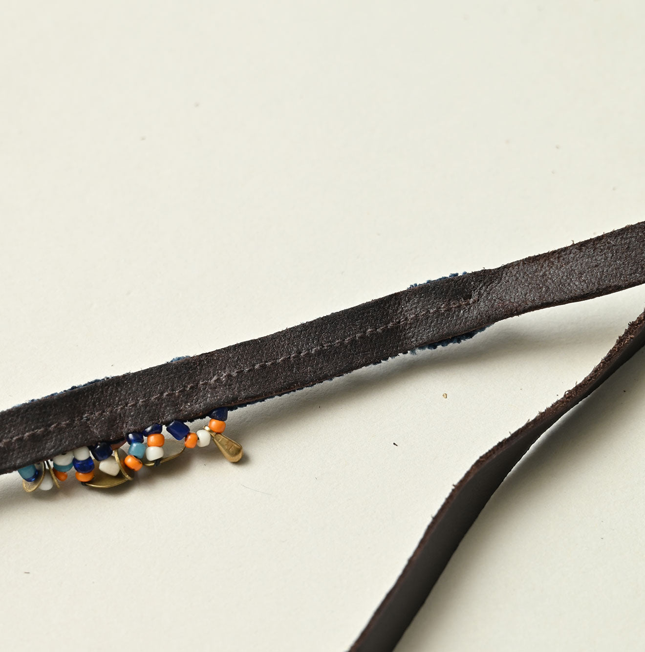 Glass Bead Leather Choker