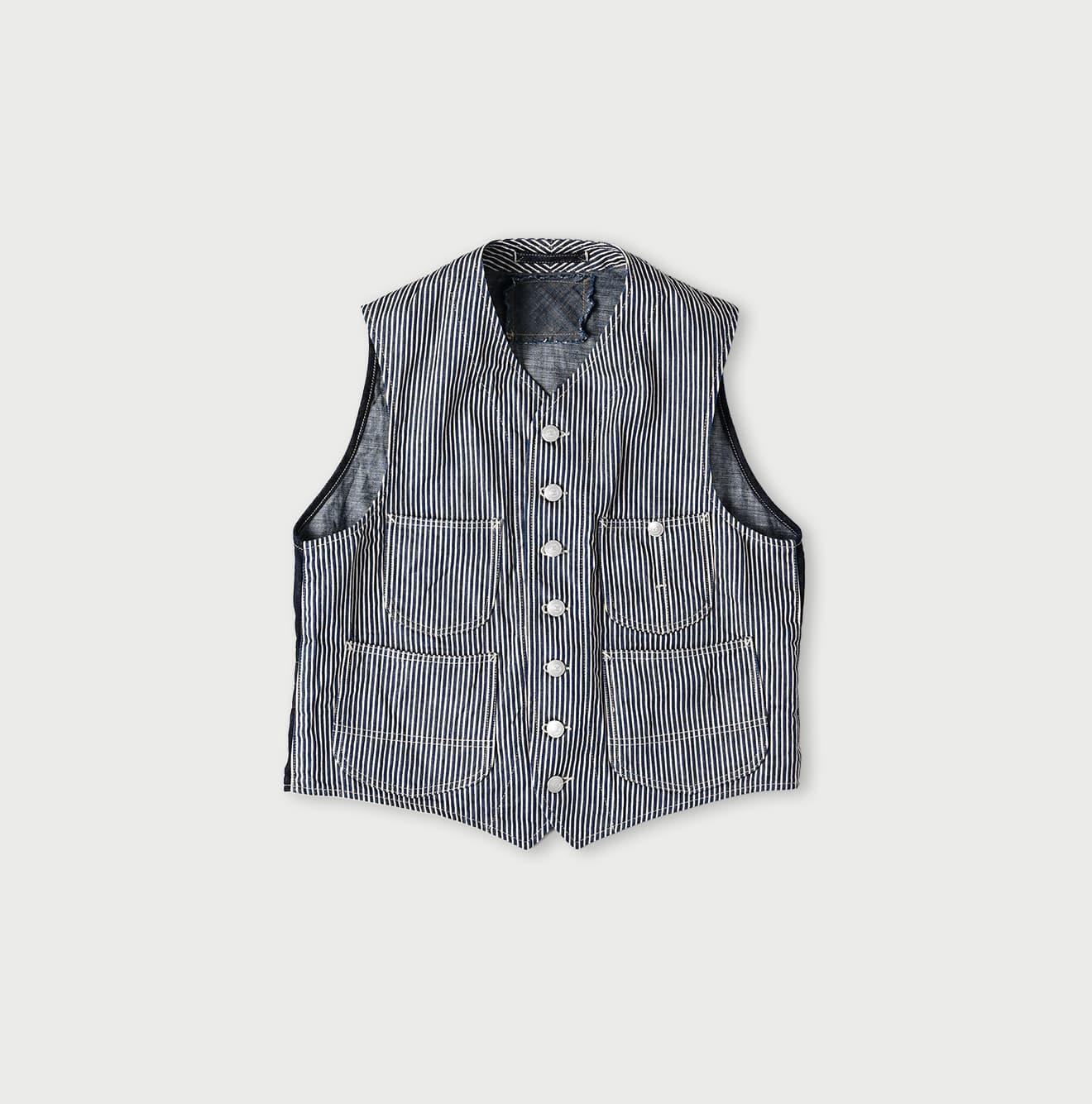 Rye Mugi Denim 908 Working Vest - 45R by 45rpm studio