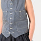 Rye Mugi Denim 908 Working Vest - 45R by 45rpm studio