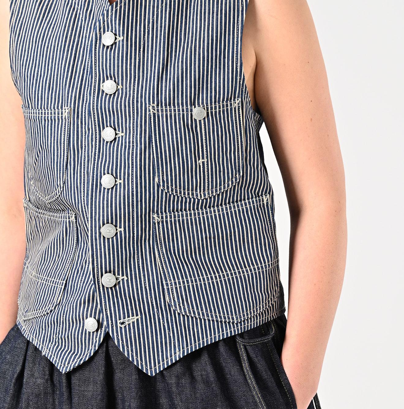 Rye Mugi Denim 908 Working Vest - 45R by 45rpm studio