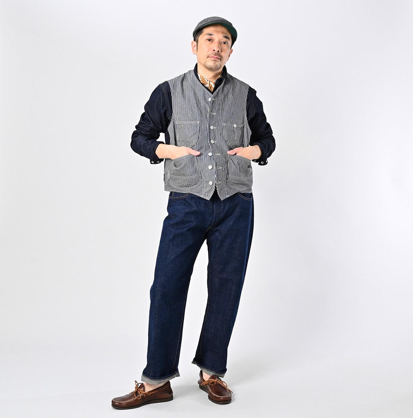 Rye Mugi Denim 908 Working Vest - 45R by 45rpm studio