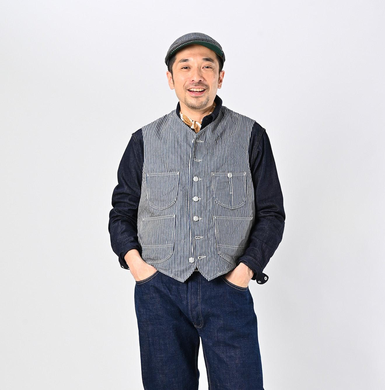 Rye Mugi Denim 908 Working Vest - 45R by 45rpm studio