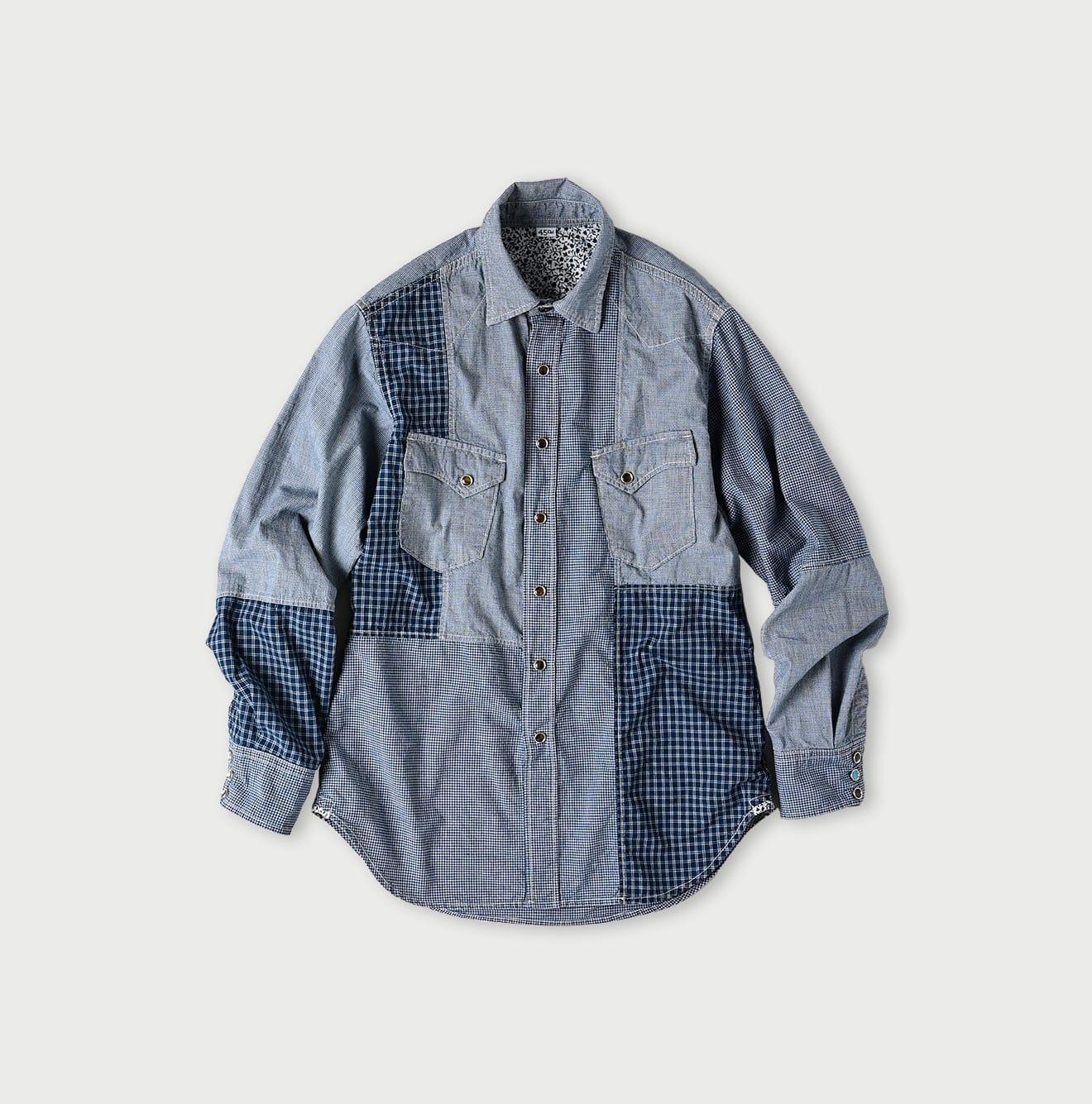 Indigo Patchwork 908 Eastern Shirt