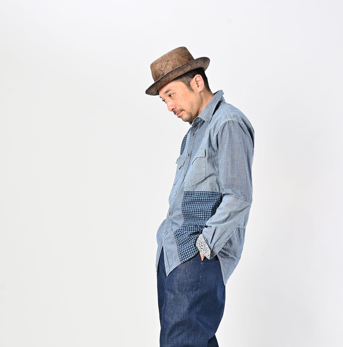 Indigo Patchwork 908 Eastern Shirt - 45R by 45rpm studio - Image 5