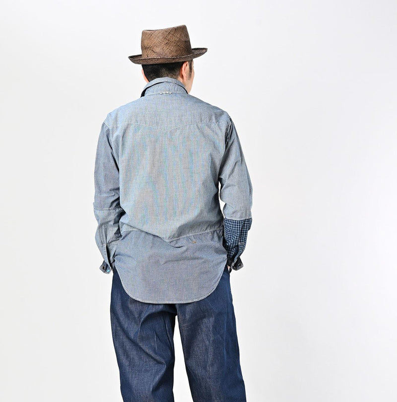 Indigo Patchwork 908 Eastern Shirt - 45R by 45rpm studio - Image 6
