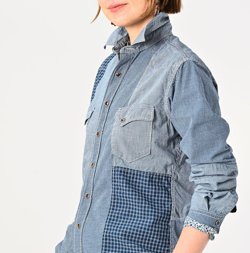 Indigo Patchwork 908 Eastern Shirt - 45R by 45rpm studio - Image 11