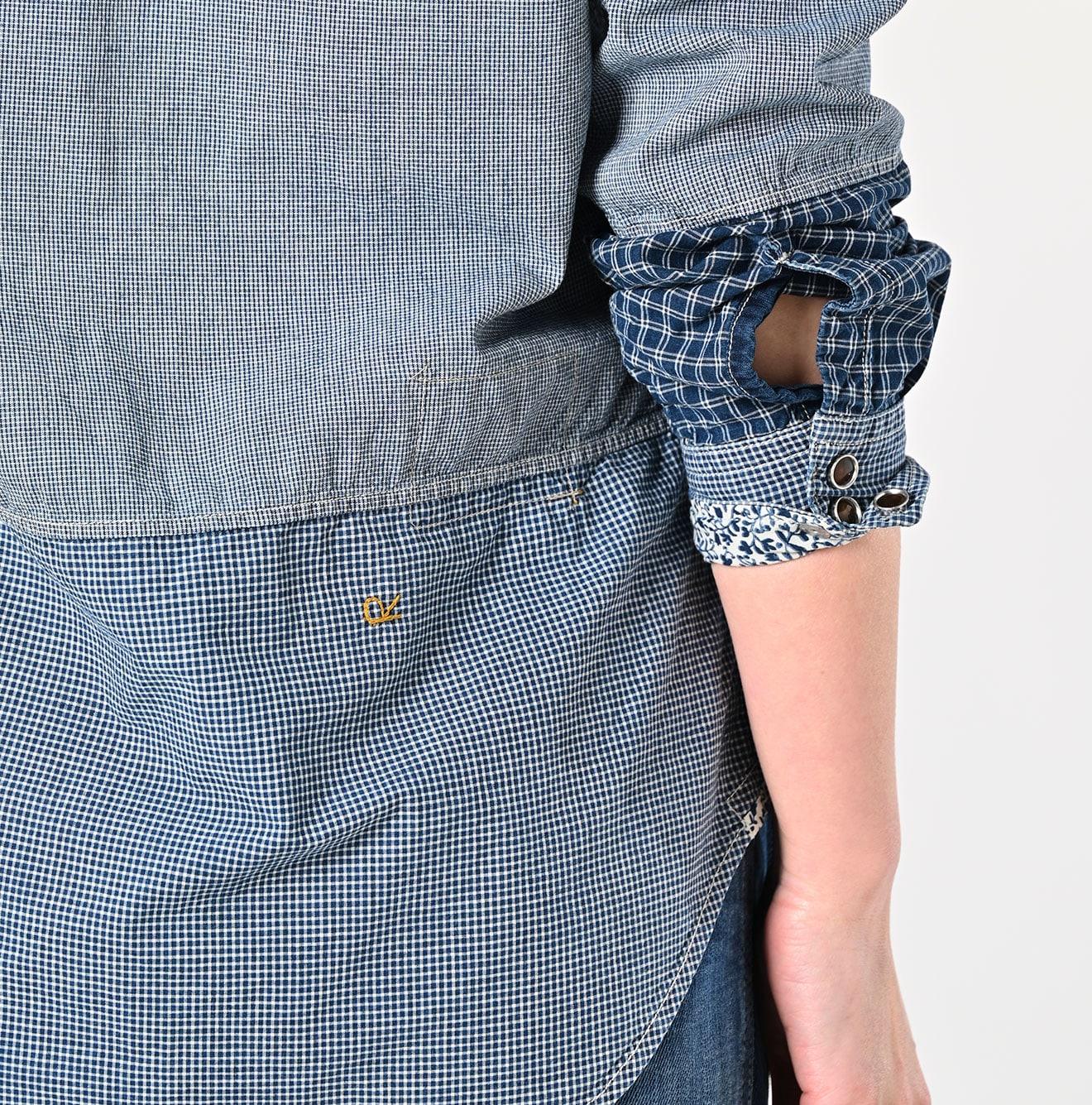 Indigo Patchwork 908 Eastern Shirt - 45R by 45rpm studio - Image 13