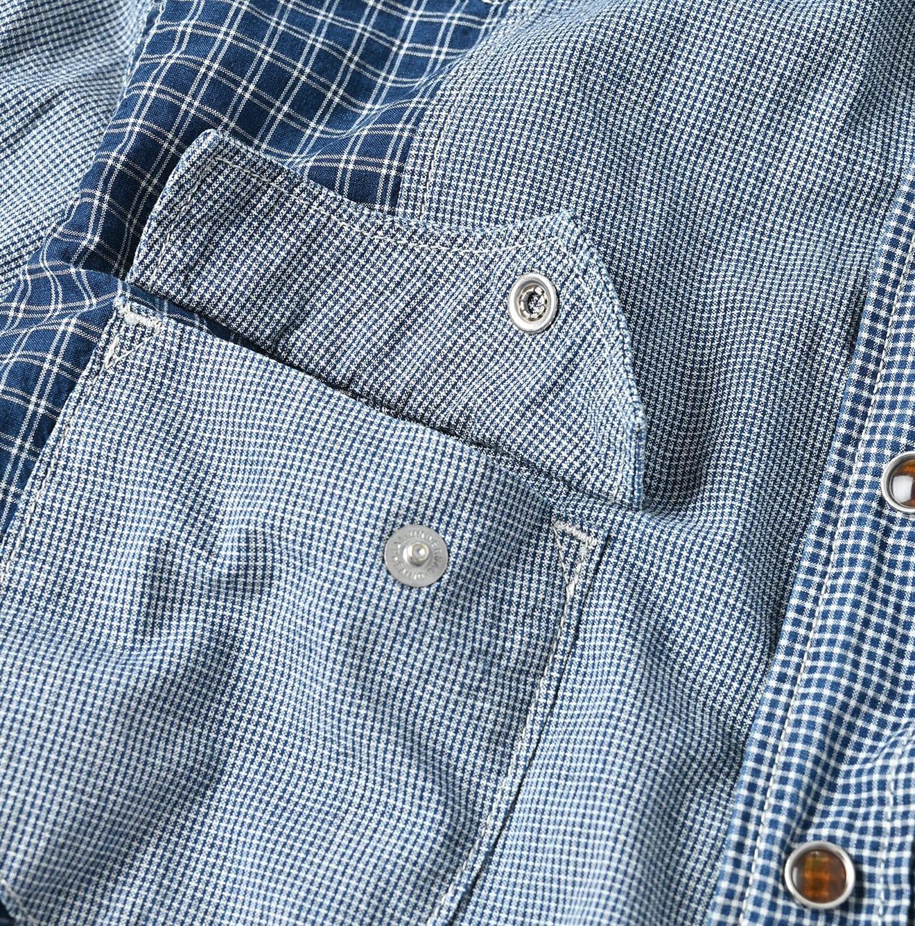 Indigo Patchwork 908 Eastern Shirt - 45R by 45rpm studio