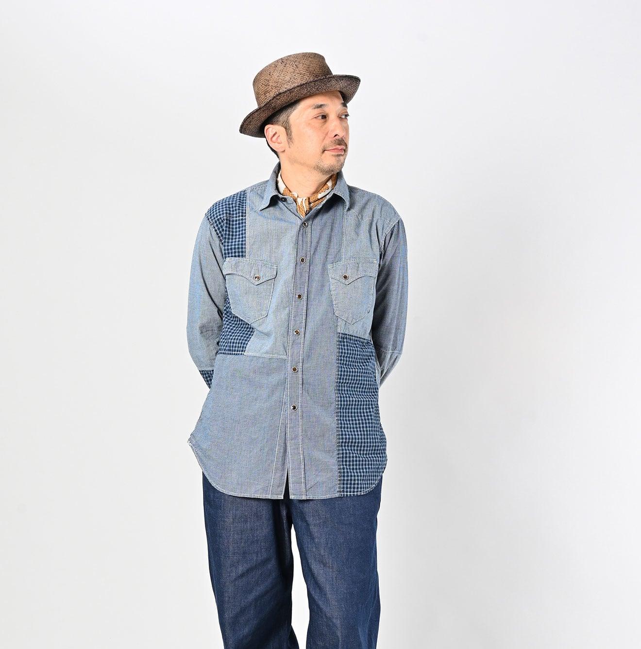 Indigo Patchwork 908 Eastern Shirt - 45R by 45rpm studio