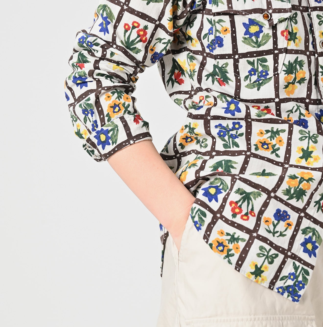 45R Khadi 908 Fleur Eastern Shirt