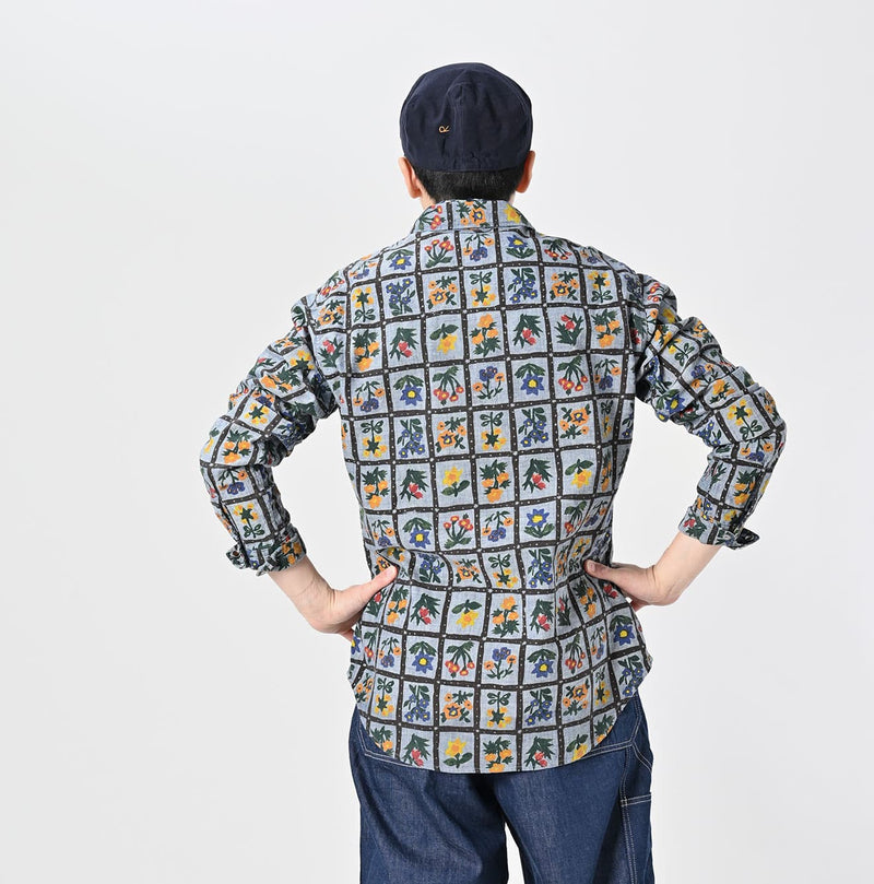 Khadi Dungaree 908 Fleur Eastern Shirt (Size 1) - Image 9