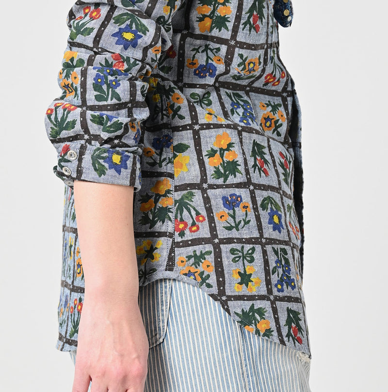 Khadi Dungaree 908 Fleur Eastern Shirt (Size 1) - Image 12