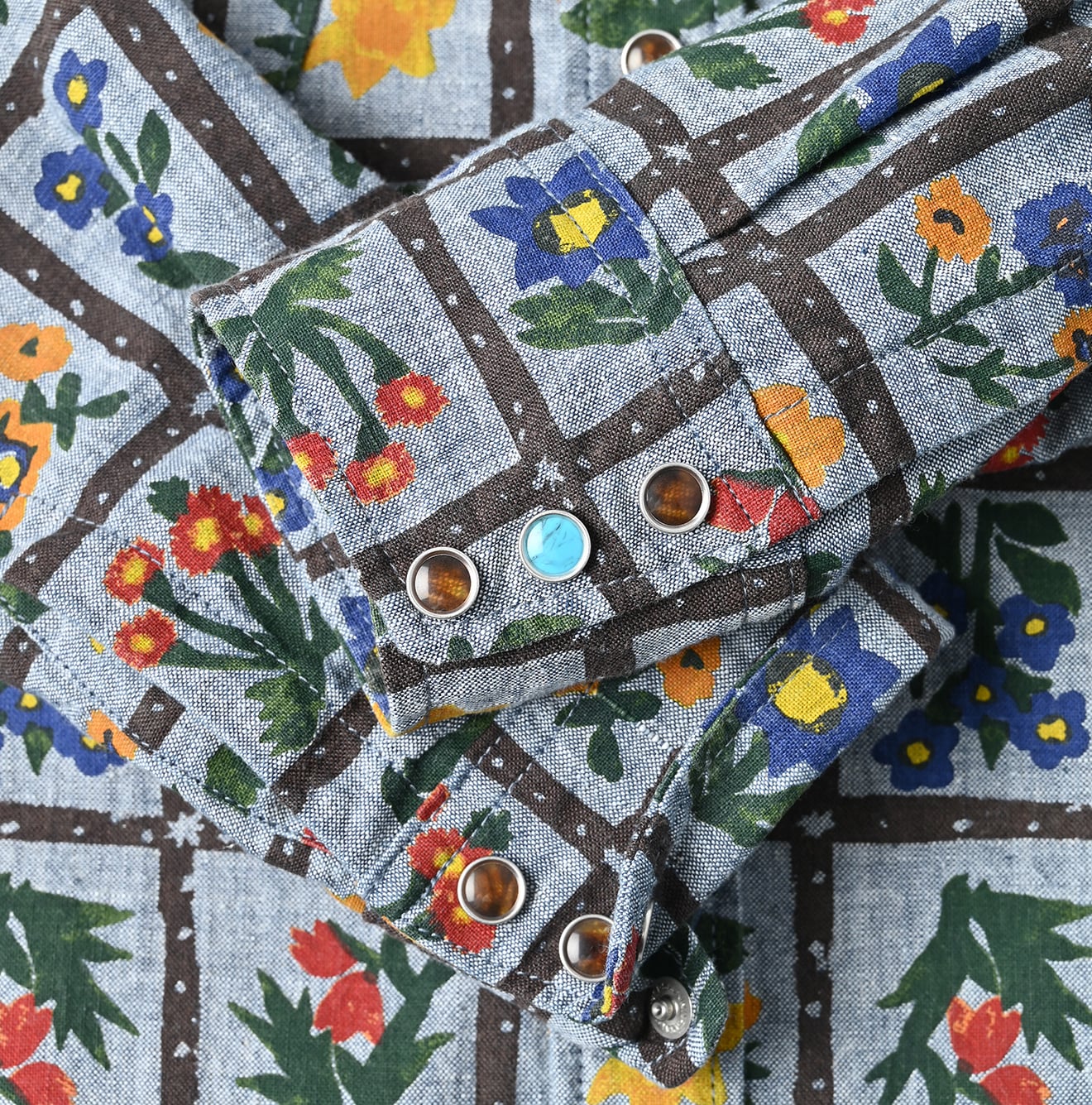 Khadi Dungaree 908 Fleur Eastern Shirt (Size 1)