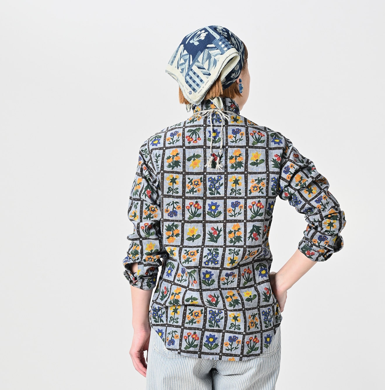 Khadi Dungaree 908 Fleur Eastern Shirt (Size 1) - Image 6