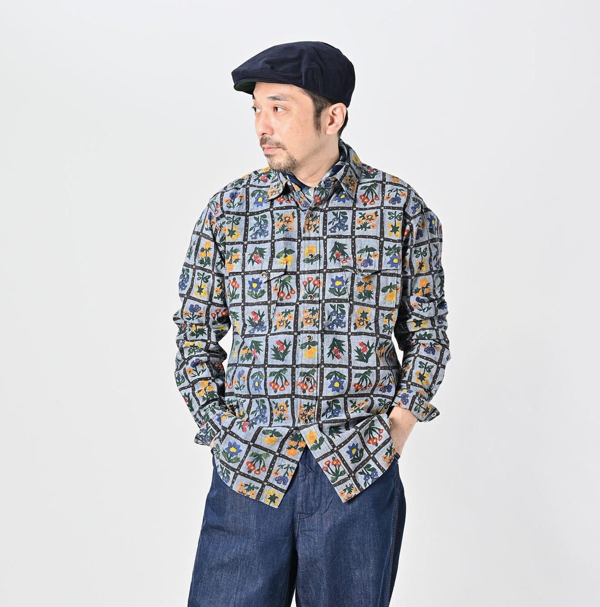 Khadi Dungaree 908 Fleur Eastern Shirt
