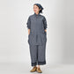 45R Indigo Hakeme 908 Grandpa Pullover Shirt