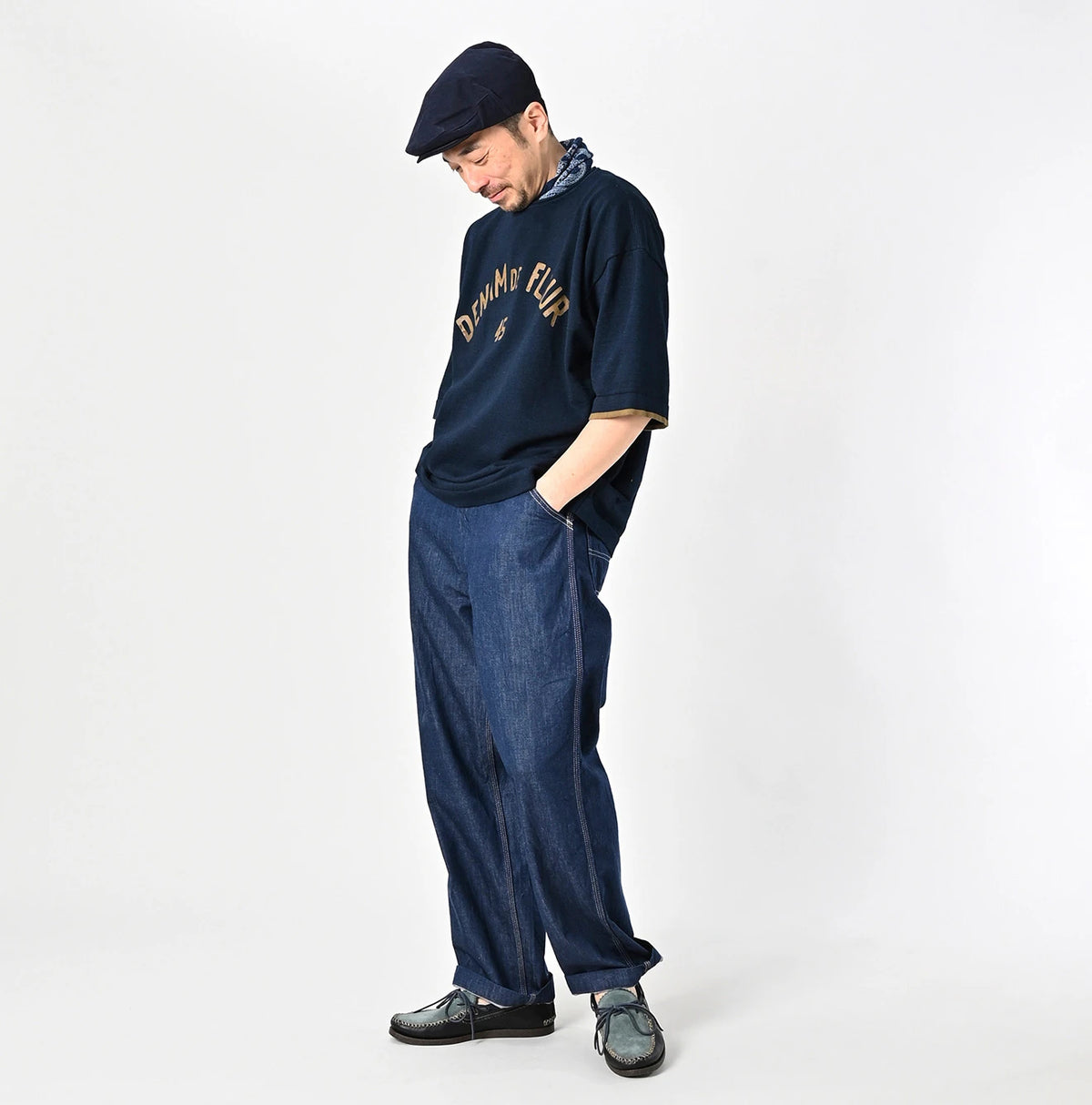 45R Indigo Knit-sewn 908 T-shirt - Image 2