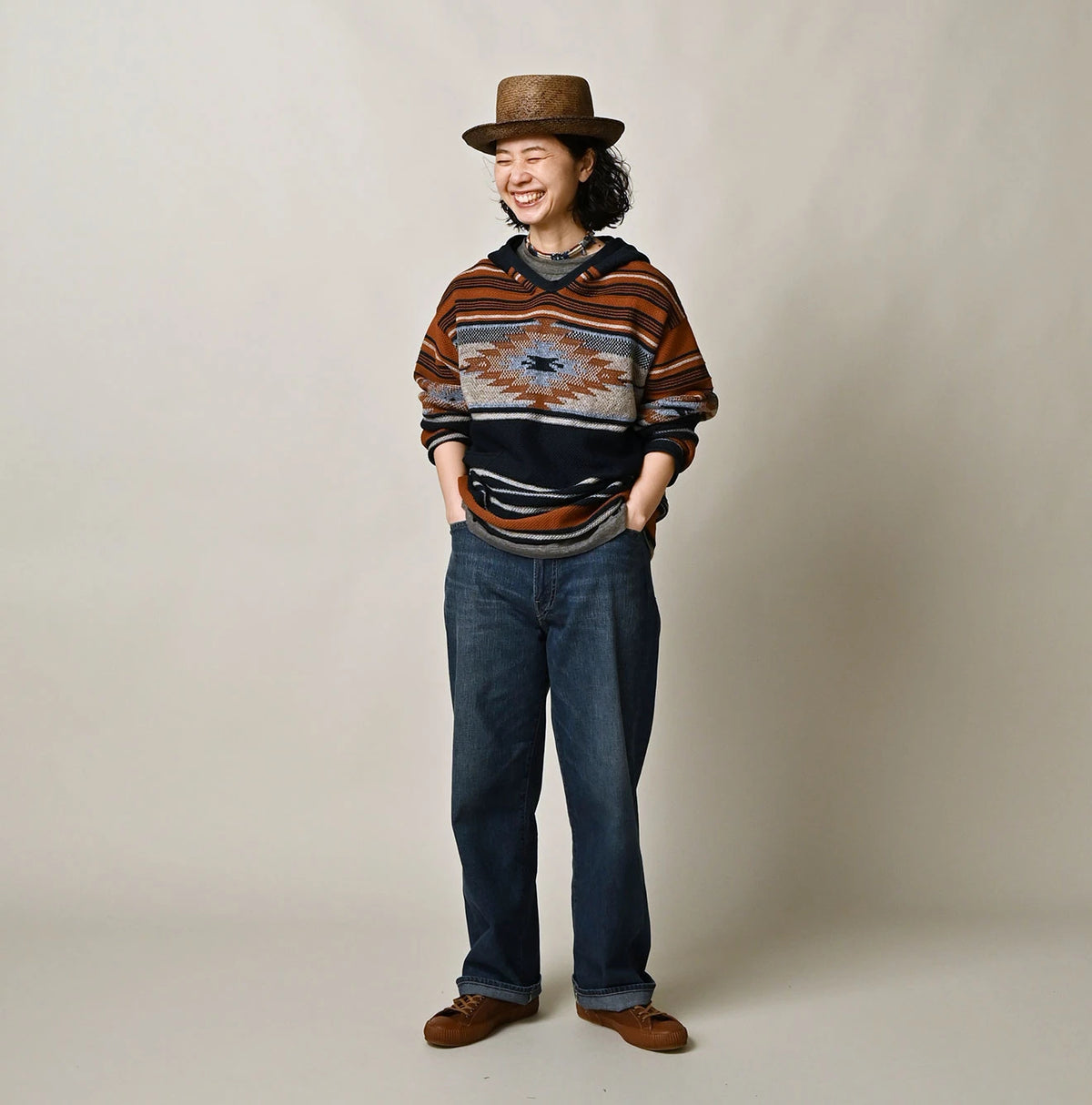 45R Indigo Native Jacquard 908 Hoodie