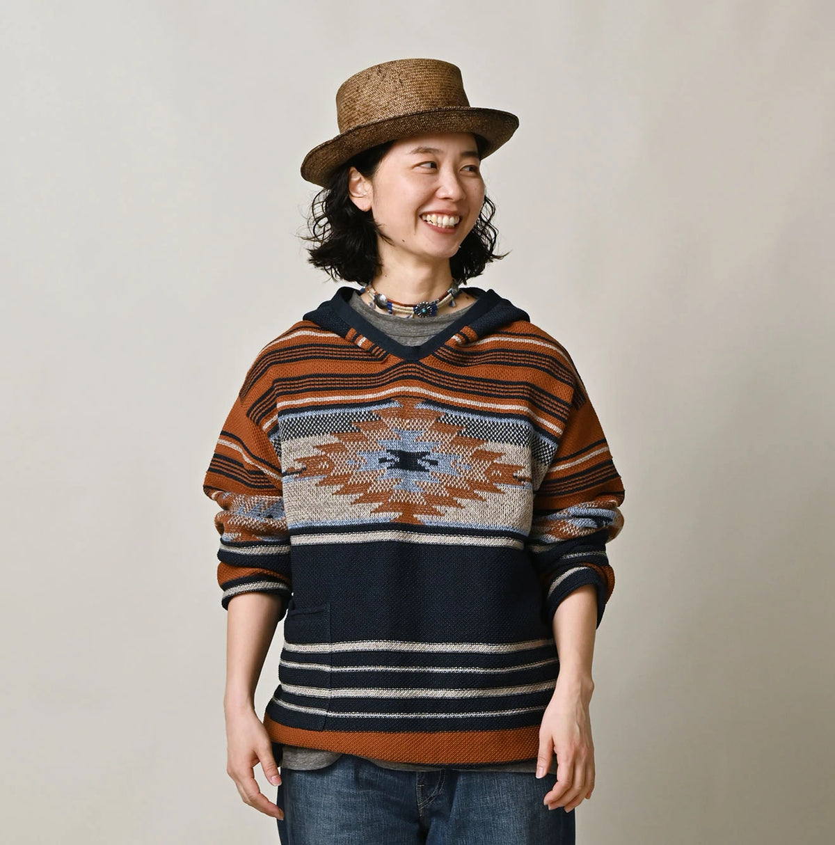 45R Indigo Native Jacquard 908 Hoodie