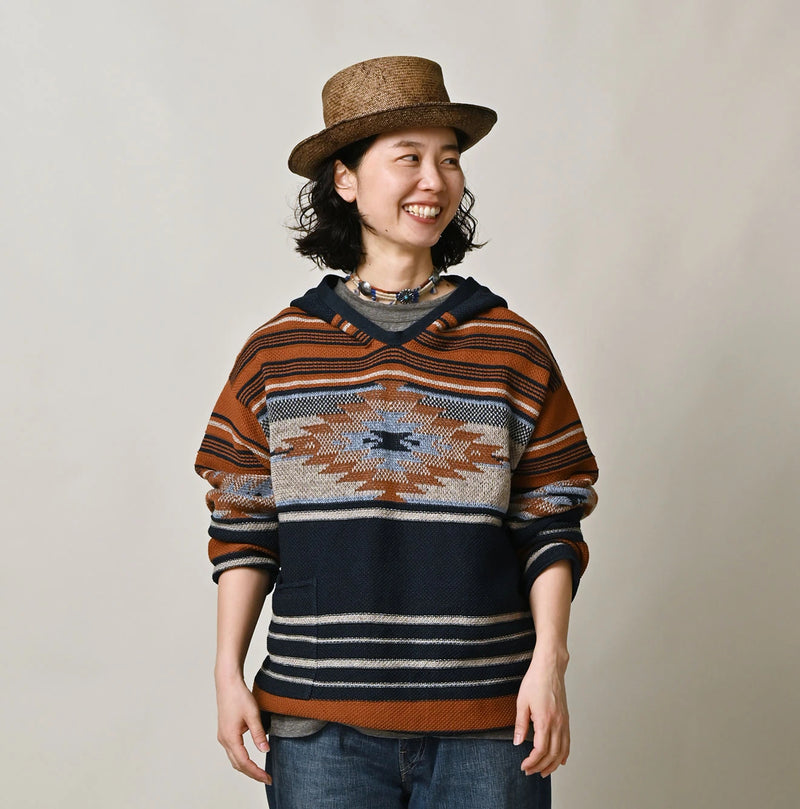 45R Indigo Native Jacquard 908 Hoodie - Image 7