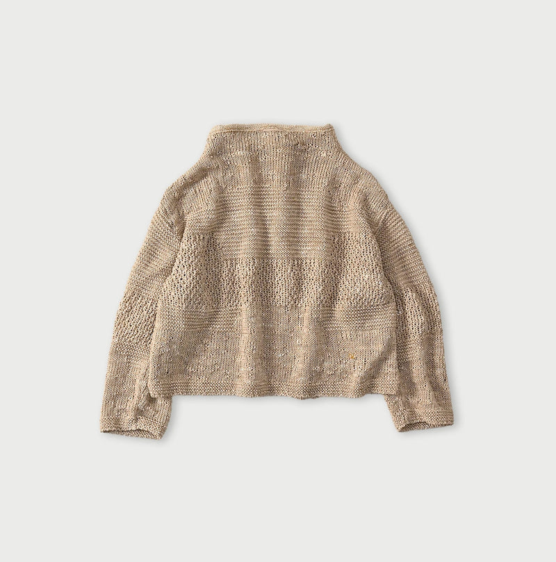 45R Linen Gima Patchwork Uma Sweater (White Top-Dyed) - Image 16