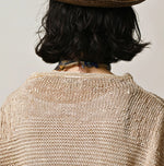 45R Linen Gima Patchwork Uma Sweater (White Top-Dyed)