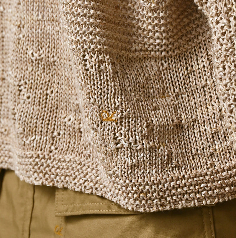45R Linen Gima Patchwork Uma Sweater (White Top-Dyed) - Image 15