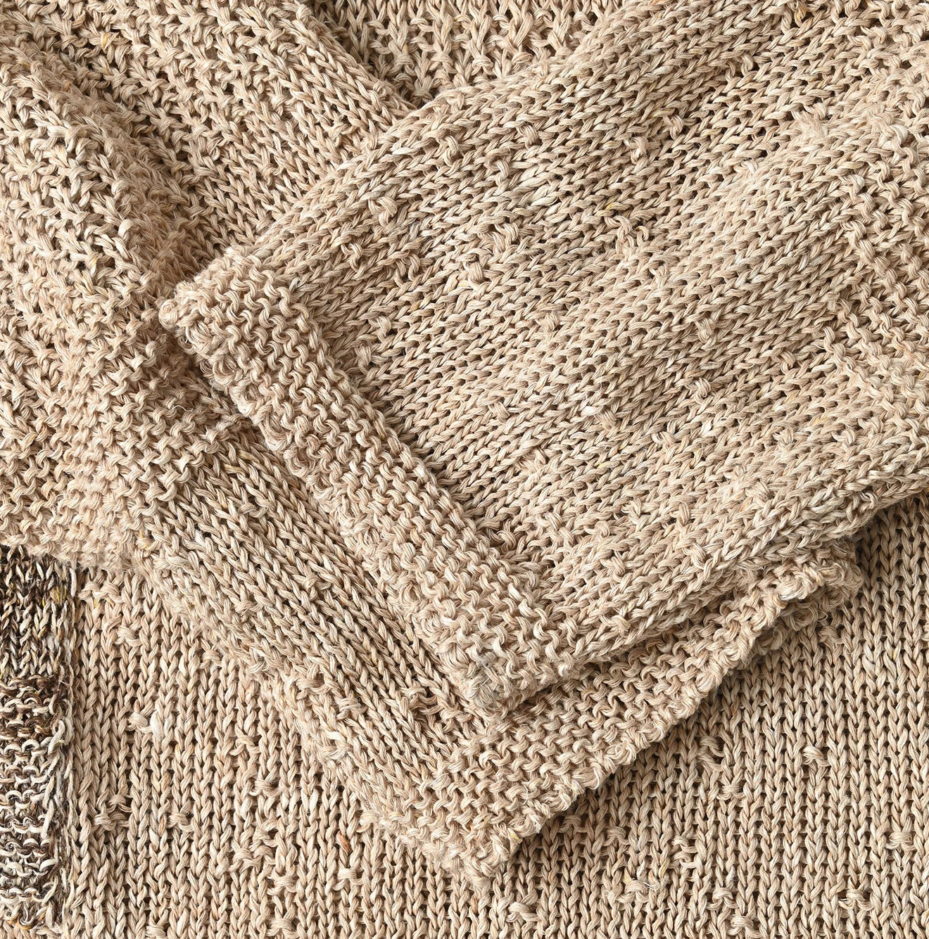 45R Linen Gima Patchwork Uma Sweater (White Top-Dyed) - Image 18
