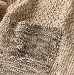 45R Linen Gima Patchwork Uma Sweater (White Top-Dyed)