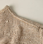 45R Linen Gima Patchwork Uma Sweater (White Top-Dyed)