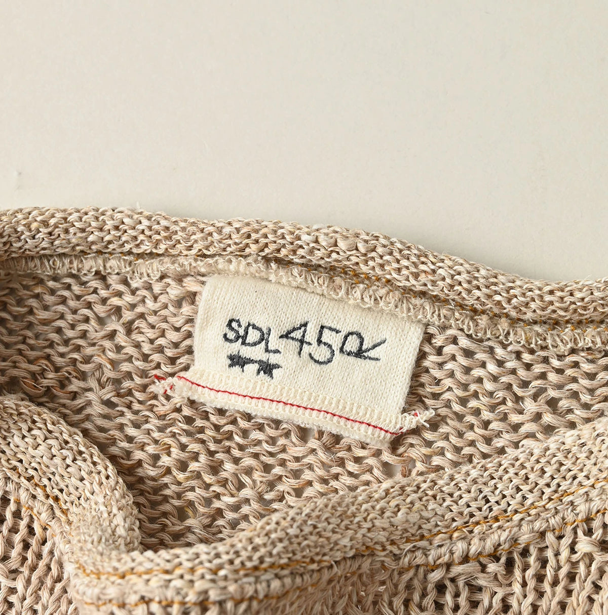 45R Linen Gima Patchwork Uma Sweater (White Top-Dyed)