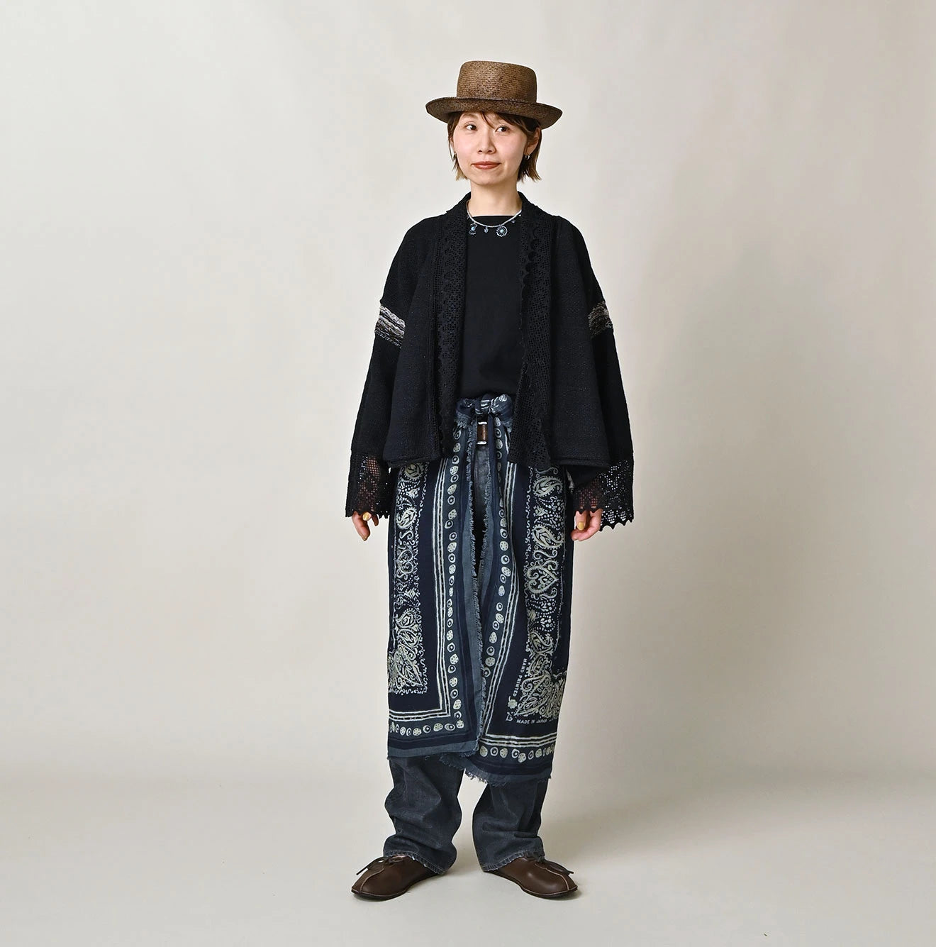 45R Indigo Botanical Print FUROSHIKii - Image 5