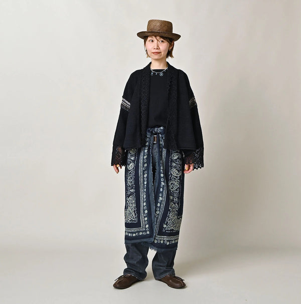 45R Indigo Botanical Print FUROSHIKii