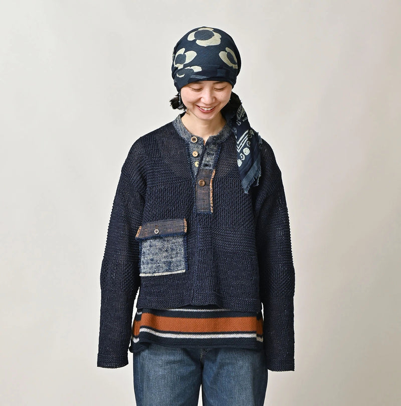 45R Indigo Botanical Print FUROSHIKii - Image 10