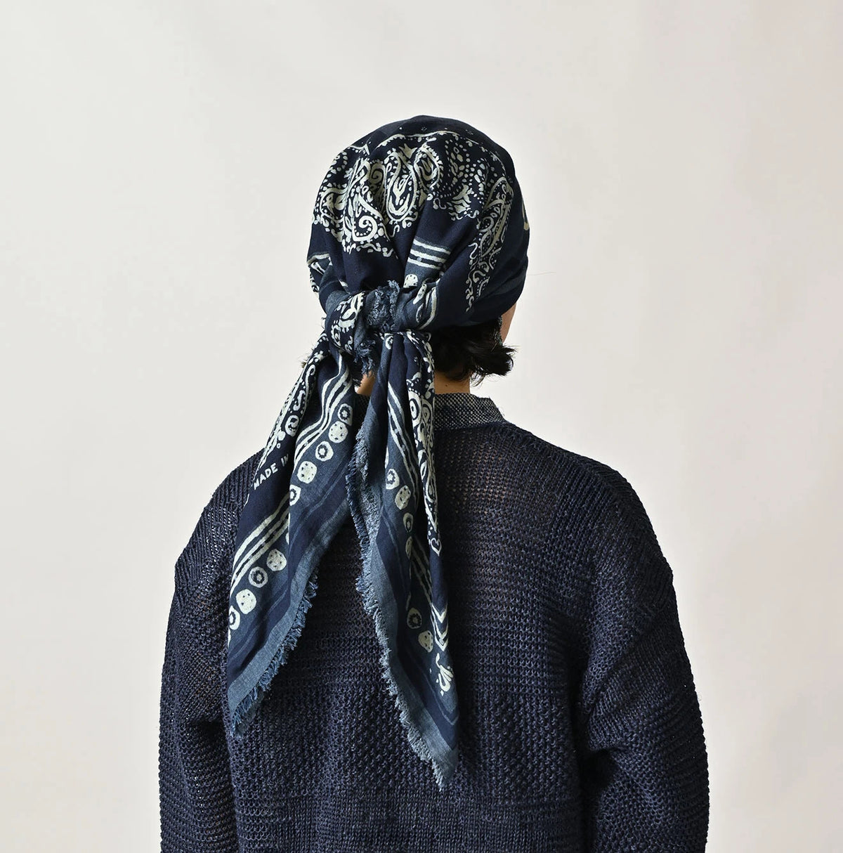 45R Indigo Botanical Print FUROSHIKii