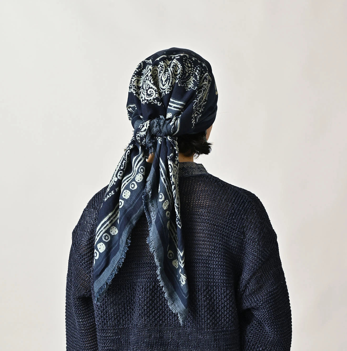 45R Indigo Botanical Print FUROSHIKii