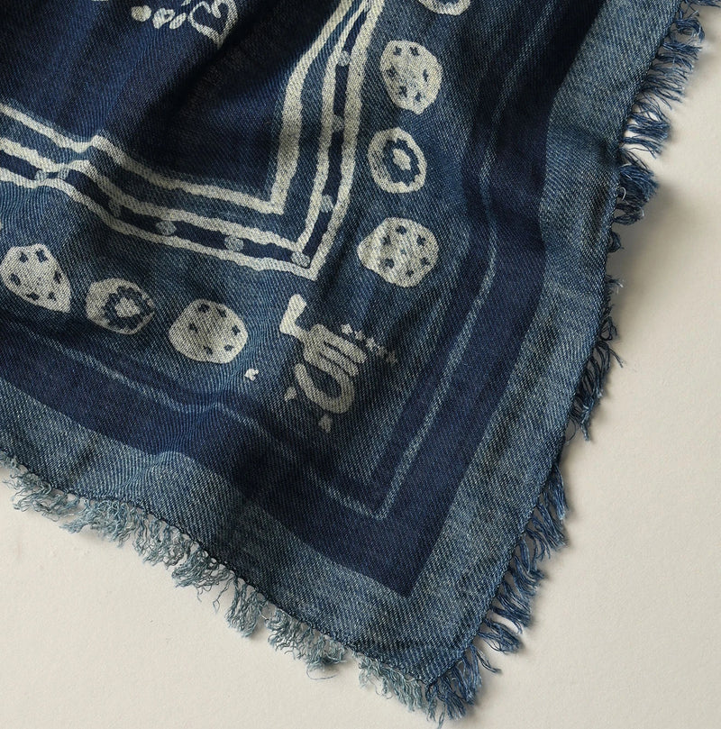 45R Indigo Botanical Print FUROSHIKii - Image 3