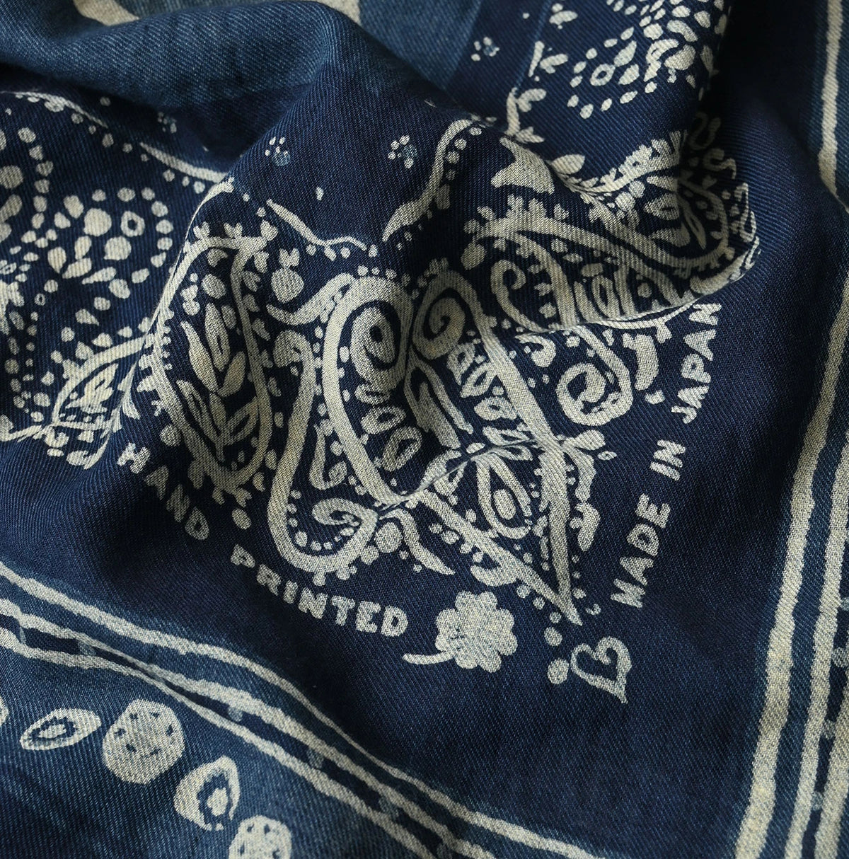 45R Indigo Botanical Print FUROSHIKii
