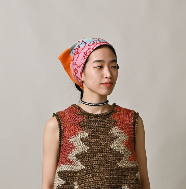 45R Khadi Hand Printed Bandana