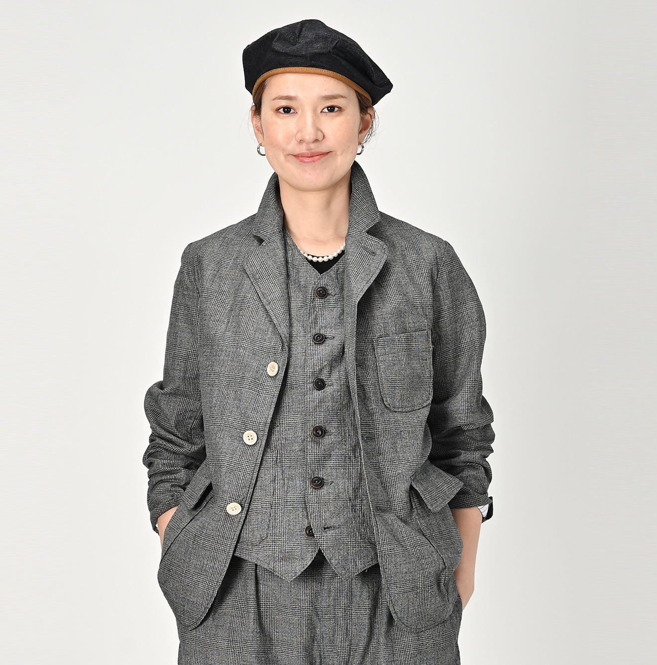 45R Yorimoku Cotton Tweed 908 Blazer