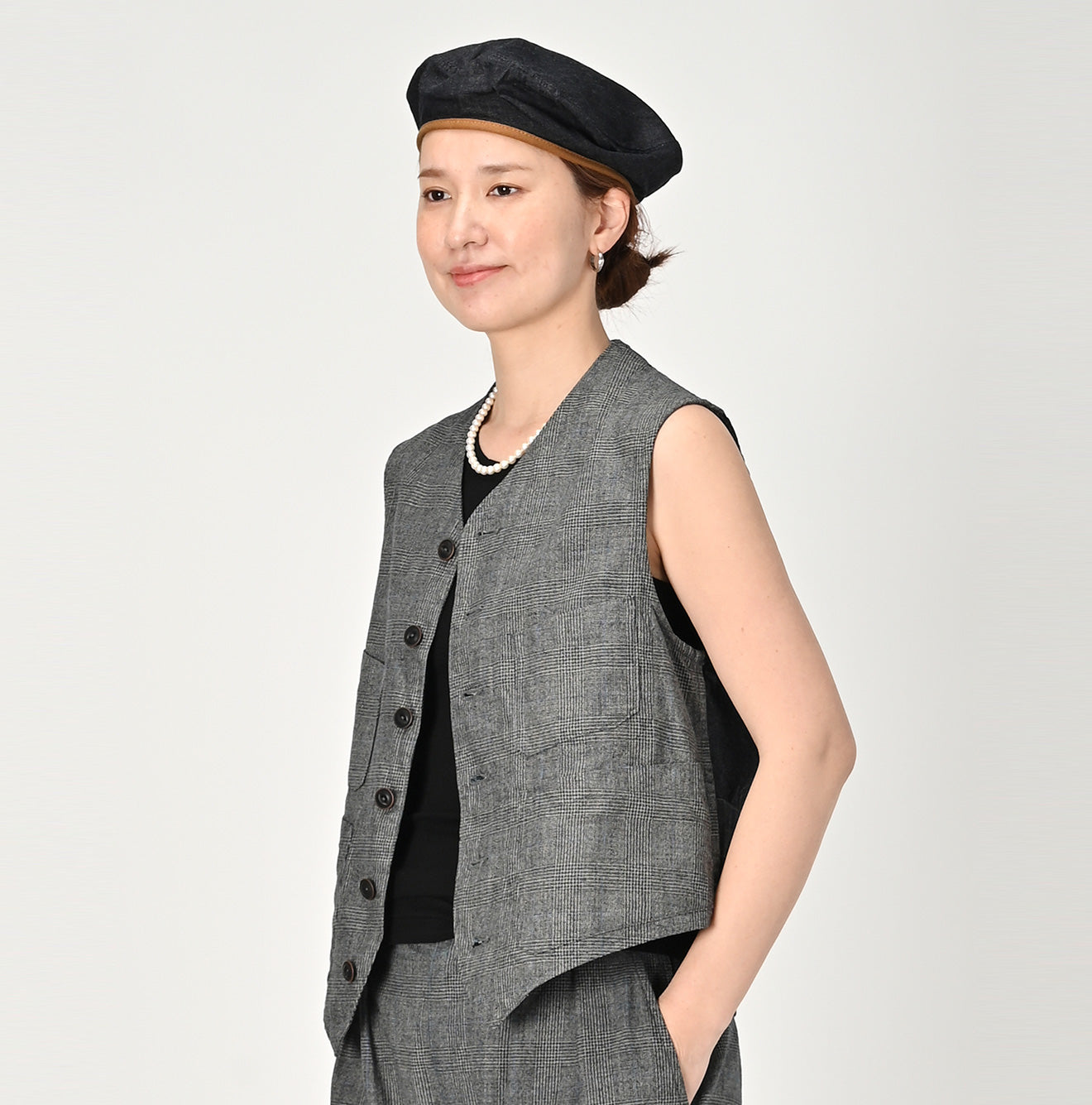 45R Yorimoku Cotton Tweed 908 Vest