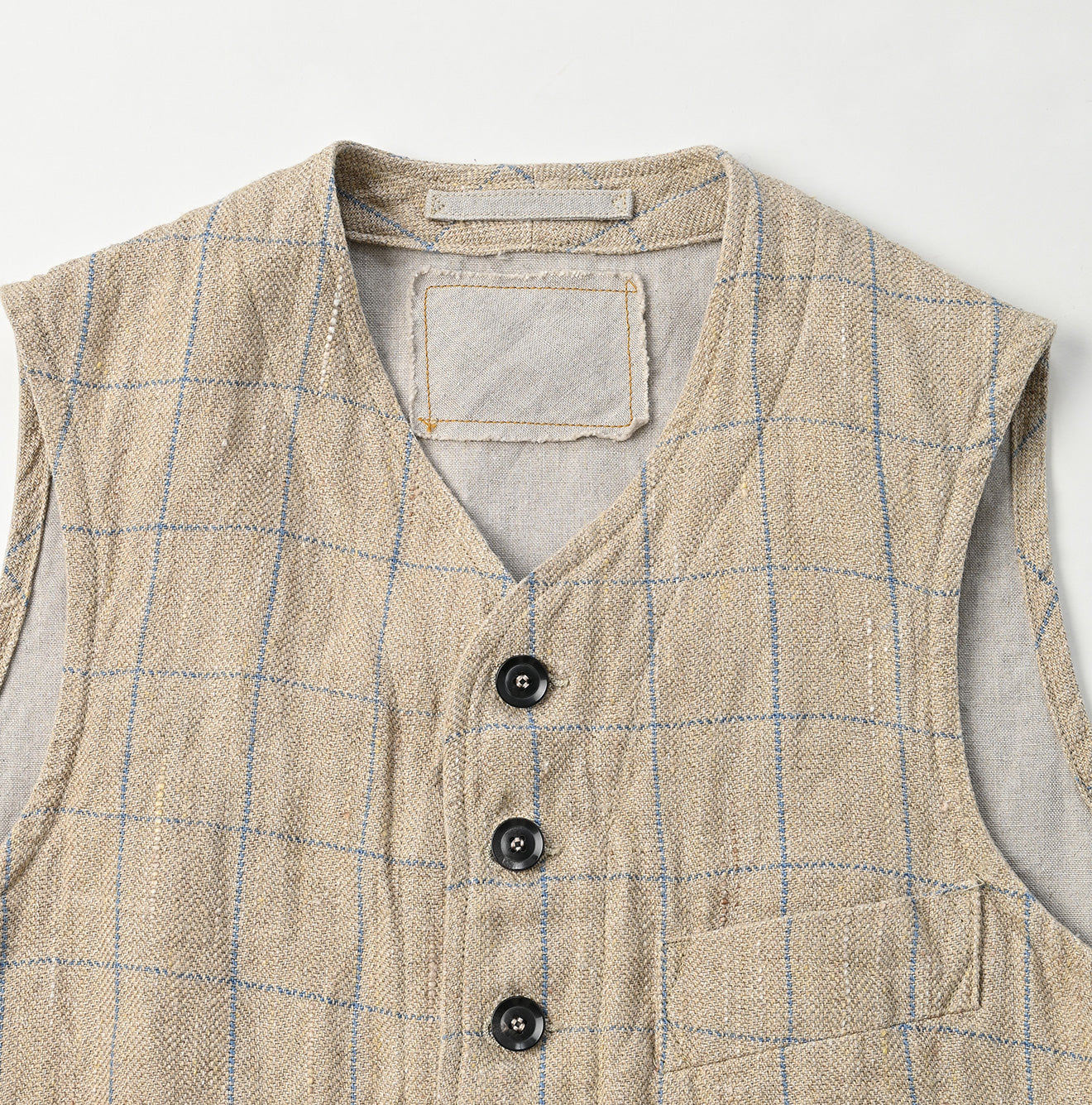 45R Linen Tweed 908 Vest