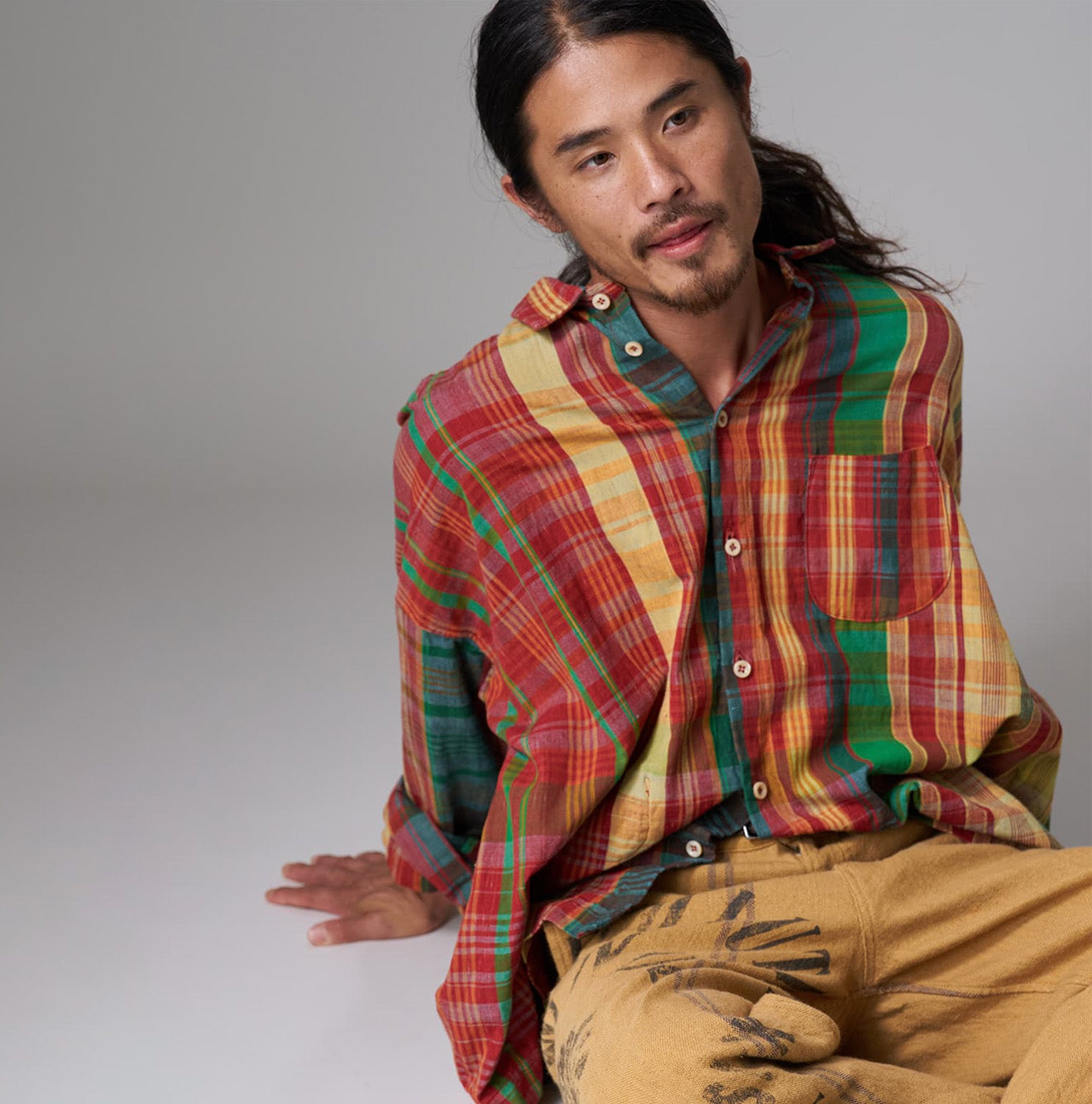 Madras Handwoven 908 Uma-Shirt (Plant-Dyed) - Image 18