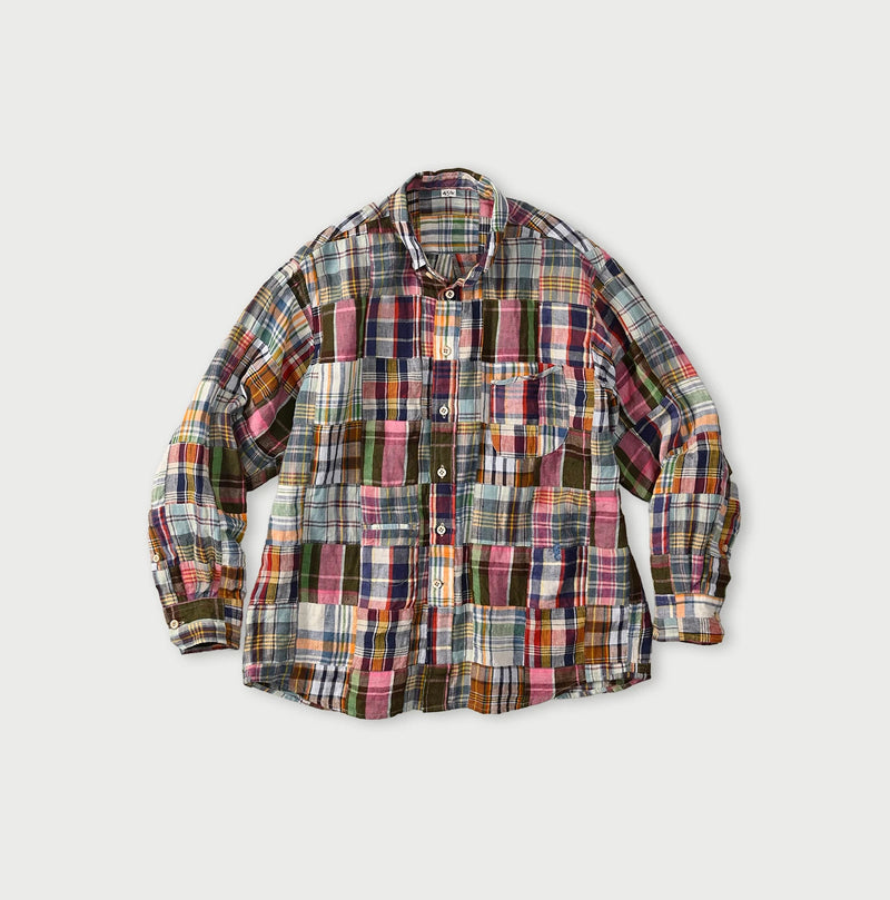 45R Linen Patchwork 908 Ocean Shirt - Image 1