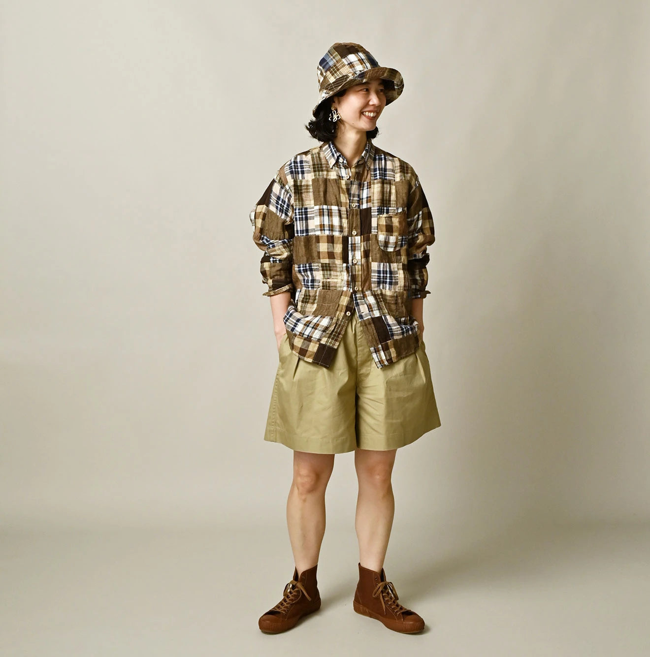 Linen Patchwork 908 Ocean Shirt | 45R Official Online Store – 45R