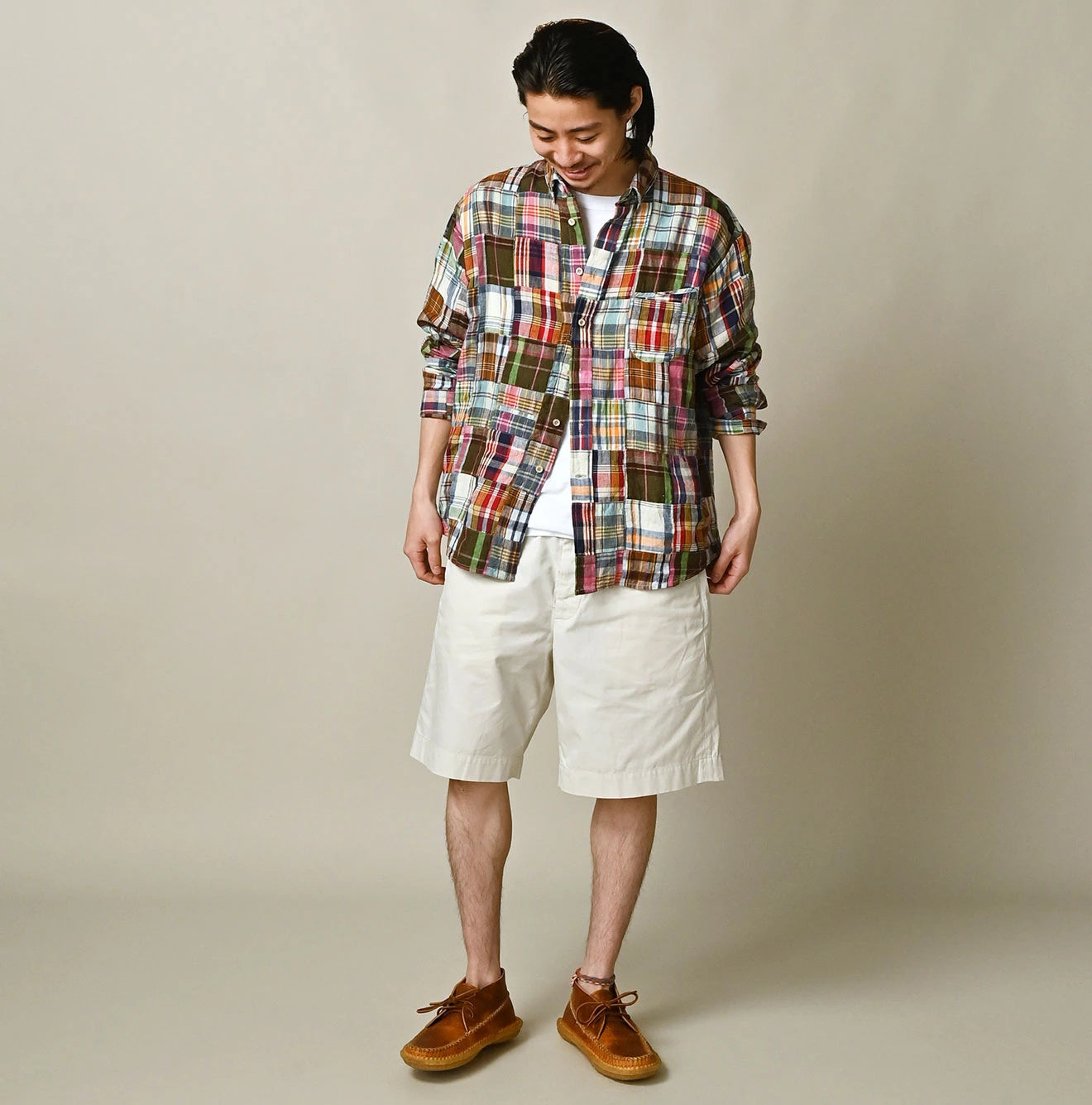 Linen Patchwork 908 Ocean Shirt | 45R Official Online Store – 45R
