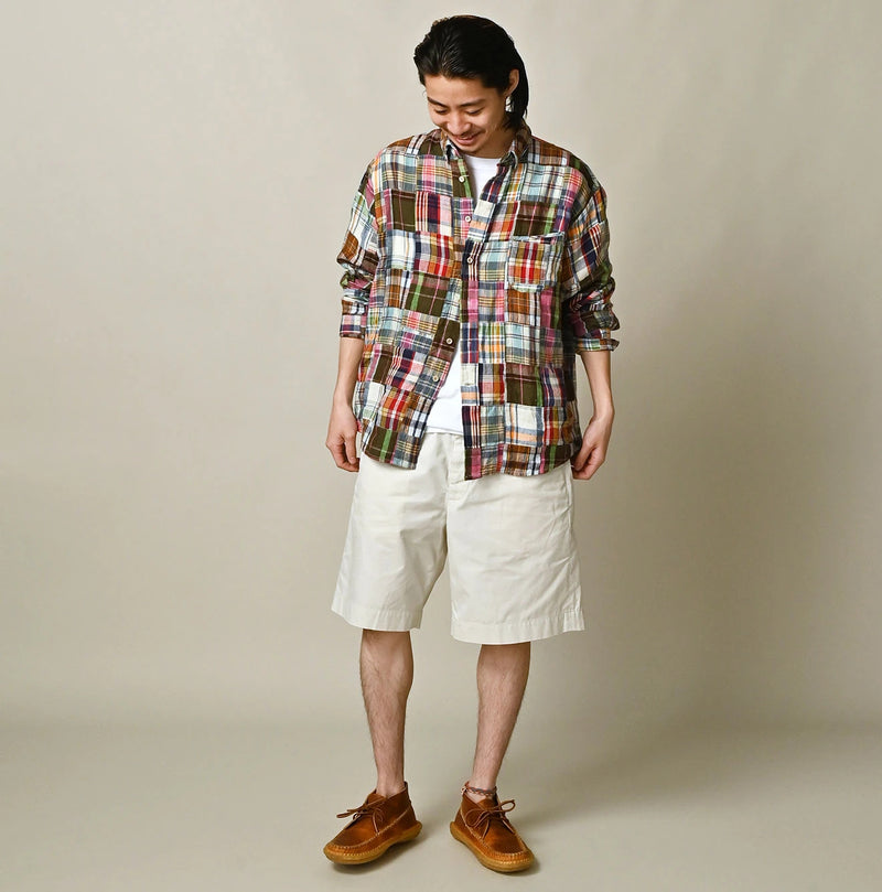 45R Linen Patchwork 908 Ocean Shirt - Image 5