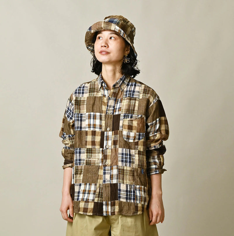 45R Linen Patchwork 908 Ocean Shirt - Image 6